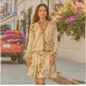 Sundance Dress Long Sleeve Floral Bloom Everyday Medium Cottagecore Boho Fairy